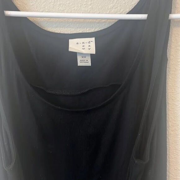 A New Day - Tie in the front Black T-shirt Dress - Picture 3 of 4